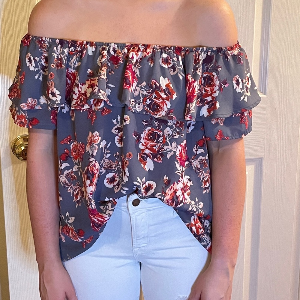Floral Off the Shoulder Blouse